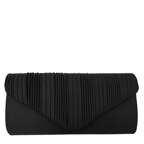 Black Satin Special Occasion Clutch NWT